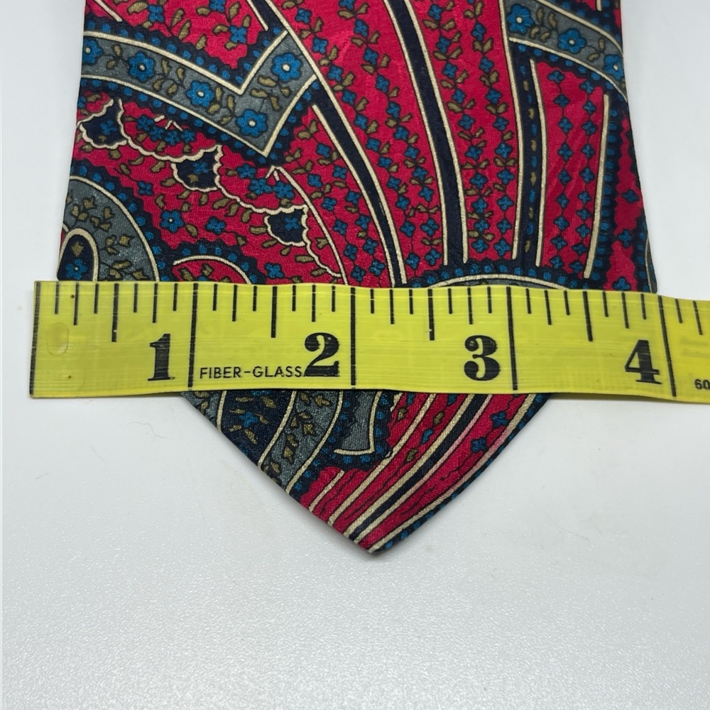 Beau Brummel Paris 100% Silk Men’s Printed Paisley Necktie - Picture 3 of 7